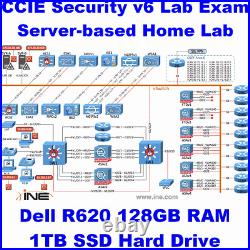 Cisco CCIE Security Virtual Lab INE Dell T5600 128GB RAM 1TB SSD ISE FMC CSR1000