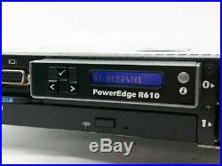 DELL POWEREDGE R610 SERVER INTEL XEON E5540 QUAD-CORE 2.53GHz CPU 16GB PERC 6/iR