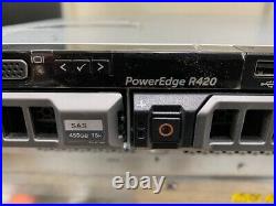 DELL R420 3.5 BAY SERVER E5-2630 @ 2.20GHz 24GB RAM 2 x 450GB HDD H710 iDRAC