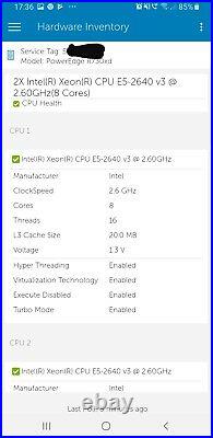 Dell PowerEdge GoogleServer R730xd 2x E5 2640 V3@2.6-3.4G 128GB up to 26 drives