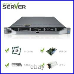 Dell PowerEdge R610 II Server 2x QC 2.4GHz E5620 / 64GB RAM / 2x PSU/ PERC6i