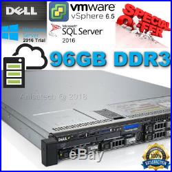 Dell PowerEdge R620 2x Xeon E5-2650 2.80GHz 16-CORE 96GB DDR3 H710 240GB SSD 2.5