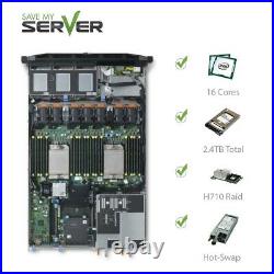 Dell PowerEdge R620 Server 2x 2.60GHz 16 Cores 32GB H710 4x 600GB