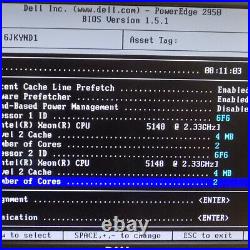 Dell Poweredge 2950 Server 2x Intel Xeon 5148 2.33Ghz 8GB 6x 146GB HDD 2U