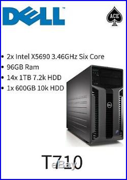 Dell Poweredge T710 2x SIX-Core X5690 3.46GHz 96GB- 14.6TB Small Business Server