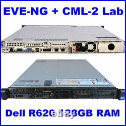 EVE-NG CML Server Viptela SD-WAN Contr Dell R620 128GB RAM Cisco CCNP CCIE Lab