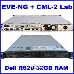 EVE-NG Server + Cisco CML-2 Network Lab Dell R620 32GB with VMware ESXi CCNA CCNP